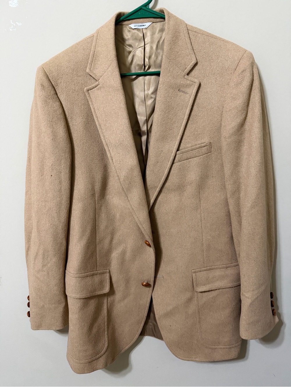 Augustus vintage USA union made camel hair/wool blazer 40reg classic flaw
